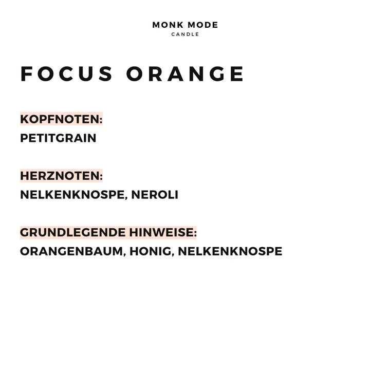 MONK MODE Duftkerze – Orange Focus