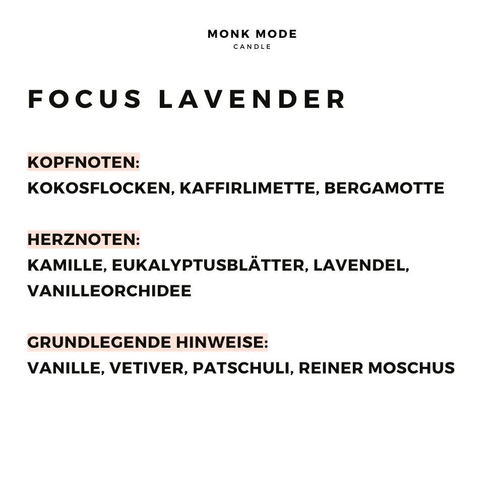 MONK MODE Duftkerze – Lavender Focus