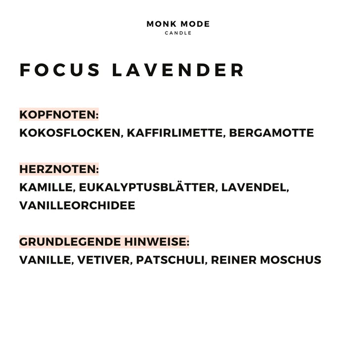 MONK MODE Duftkerze – Lavender Focus